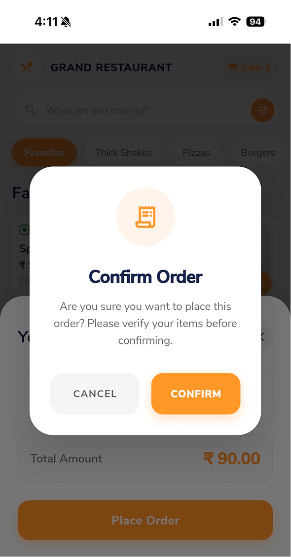 StayNexa QR Ordering — customers scan and order from their phone